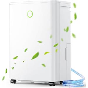 DAONEG Deumidificatore Casa Muffa 12L/G - Controllo Intelligente Dell'umidità, Timer 24H, Scarico Continuo, Asciugatura dei Vestiti, Sbrinamento Automatico, per Stanza Grande, Camera da Letto, Bagno, Armadio