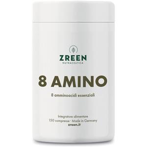 Zreen 8 Amino - Integratore Alimentare Vegano in Compresse da 150 Pezzi con Aminoacidi Essenziali