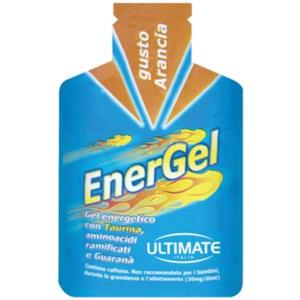 Ultimate Italia Energel Arancia - Gel Energetico 42g con BCAA, Guaranà e Taurina per Energia Rapida