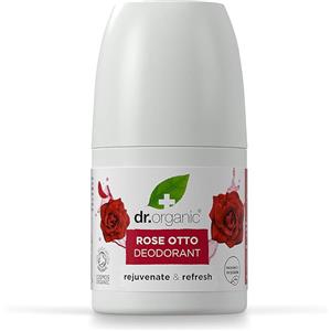 Dr. Organic Deodorante Roll-On Rosa Otto 50 ml - Naturale, Senza Alluminio, Delicato per Pelli Sensibili