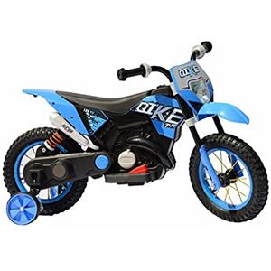 FP-TECH - MOTO ELETTRICA PER BAMBINI MOTOCICLETTA 2 POSTI CON USB MP3 LED SOSPENSIONI E RUOTE IN GOMMA AD ARIA (Blu)
