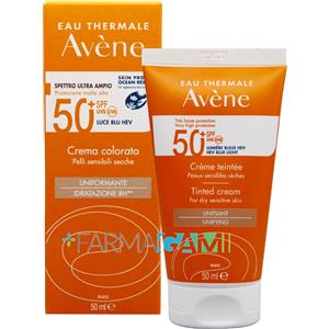 AVENE Crema Solare Viso Colorata SPF 50 per Pelli Secche e Sensibili - 50 ml