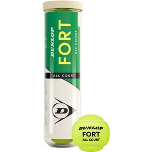 Dunlop Fort All Court TS - Palline da Tennis per Sabbia, Campo Duro ed Erba, Confezione da 4