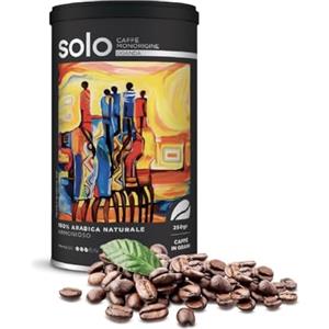 SOLO - Caffè Monorigine Uganda, Caffè in Grani Tostati, 250 g, 100% Arabica Naturale