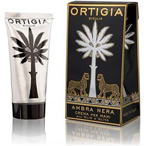 Ortigia Crema Mani Ambra Nera 80 ml - Idratante e Protettiva con Olii Siciliani