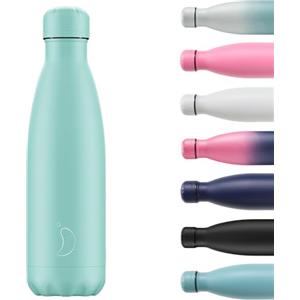 Chilly's Original Borraccia - Borraccia in Acciaio Inossidabile con Isolamento Sottovuoto, Riutilizzabile, per Bevande Calde e Fredde - A Prova di Perdite, Senza Condensa - Pastel - All Green, 260ml