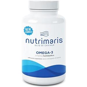 Nutrimaris® l'unico Omega-3 di terza generazione con Olio di Caviale in forma fosfolipidica | 180 capsule (1-3 mesi) | L' unico con rapporto DHA:EPA 3:1