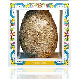 Aromataste Uovo di Pasqua Artigianale con Cioccolato Bianco e Nocciole di Giffoni | Confezione Regalo | 300 g