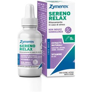 Wilco Farma Zymerex Sereno Relax Gocce 15 ml - Integratore per Rilassamento e Benessere Mentale con GABA e Estratti Naturali
