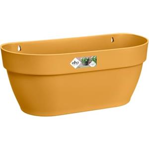 Elho Vibia Campana Wall Basket 35 - Fioriera per Balcone esterno - Ø 35.0 x H 14.8 cm - Giallo/Honey Yellow