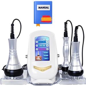 Genzo Radiofrequenza Viso e Corpo - Apparecchio di Cavitazione e Radiofrequenza 3 in 1 - Massaggiatore Anticellulite Professionale - Massaggiatore Viso Rassodante - Macchina Anti Cellulite 40 Khz 3 Testine