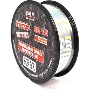 ARMERIAONLINE SINCE 1999 Armeriaonline Filo da Pesca fluorocarbon 0.35 mm 34.83 Libbre Trasparente 150 Metri Invisibile Mare Mulinello Spinning Pesca storione Trota Canna da Pesca
