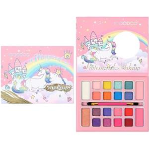 HISUNBEN Set di trucchi per ragazze, giocattoli per il trucco per bambini, atossici, con 3 pennelli lavabili,C'è uno specchio, spettacoli teatrali,Halloween (20 colori)