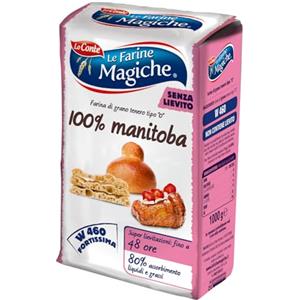 Lo Conte Le Farine Magiche | Farina Manitoba per Preparazioni a Lunga Lievitazione Salate e Dolci | Confezione da 1 kg