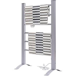 LIFEZEAL Scaldasalviette Elettrico Bagno, Termoarredo Elettrico Bagno, Termosifone Elettrico da Parete e da Terra, 45-50℃, 100W, Asciugatura Rapida, Scalda Salviette da Bagno Elettrico in Alluminio