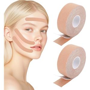 HweeWanX Face Lifting Tape 2 rotoli per il viso per la pelle più tonica, per il viso contro le rughe per il contorno del viso, invisibile, anti-rughe, per fronte, occhi e bocca