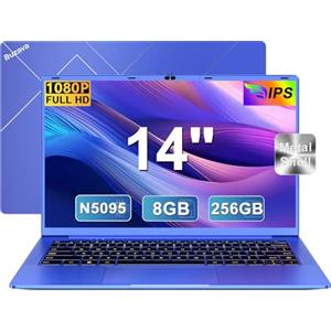 Ruzava 2025 Newest Pc Portatile 14 Pollici Celeron N5095 Upto 2,9 GHz Notebook 8GB RAM 256GB SSD TF 1TB LPDDR4 Win11 5G WiFi 1920*1080 FHD USB 3.0 Widevine L1 Laptop Film Italiana - Viola Corpo in Metallo
