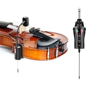 ACEMIC UHF Violin Wireless Microphone Pick Up Gooseneck Instrument Clip-on Mic Trasmettitore e ricevitore per altoparlanti attivi, sistemi PA attivi, VT-5