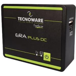 Tecnoware Power Systems Mini UPS ERA PLUS DC, per WiFi/Modem, Videosorveglianza, non adatto PC Gaming e Console, USB-C, USB-A, PowerBank 5200Mah, Protezione continua Sbalzi e Blackout fino 240min