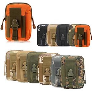 ZhaoCo Marsupio Tattica EDC Pouch Camo Multiuso Sacchetto Militare di Nylon Tattico Da Cintura Borsello Porta Cellulare Hiking Campeggio - Arancia