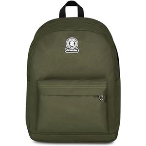 Invicta Zaino Monoscomparto Ollie Solid, Verde, Tasca Porta Borraccia, Tasca per PC 14, Zaino Scuola, Ragazza e Ragazzo