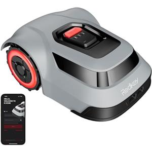 Redkey MGC1000 Robot Tagliaerba, Rilevamento delle Rotture del Cavo, Angolo di Inclinazione Massimo di 24°, Piattaforma di Taglio Automatica Sollevabile, per Spazi Cortilizi Fino a 1000m²