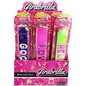 Girabrilla - Bracciali FLUO in Paillettes, Colori Assortiti, 1 pezzo per bambini 6