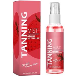 Generic Spray abbronzante alla fragola, nebbia abbronzante della pelle, nebbia abbronzante, display estivo, spray autoabbronzante, 100 ml CmS231 (rosso, taglia unica)