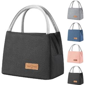 Ruucy Ruccy Borsa Termica Porta Pranzo Piccola, 8L Borsa Frigo Piccola Pranzo Ufficio, Portatile Borsetta Termica Borsa Pranzo per Lavoro, Scuola, Viaggi, Picni (Nero)