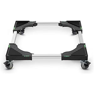 W B D WEIBIDA Carrello Lavatrice con 4 Ruote con Bloccaggio, Carico Pesante 200KG Mobile Lavatrice Asciugatrice, Larghezza Regolabile 40-62cm Base Lavatrice per Lavatrice e Frigorifero, Nero