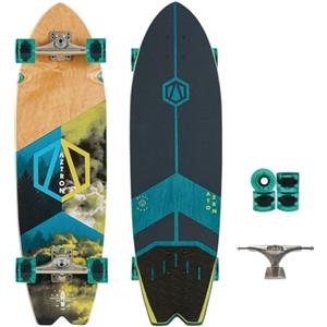 Aztron Surfskate skateboard Ocean, azzurro/nero, 36