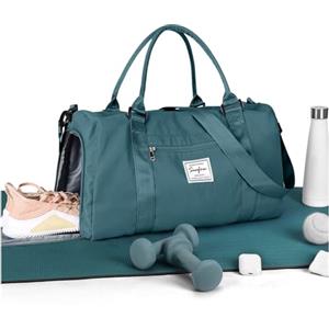 HYC00 Borsone Palestra Donna Uomo Borsa Sportiva con Scomparto Scarpe Borsone da Viaggio Sports Gym Bag Grande Borse da Palestra Piscina Donna Fitness Weekend Duffel Bag Borsa per Ospedale,Blu Pavone