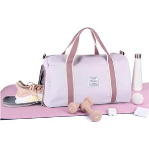 HYC00 Borsone Palestra Sportivo Donna Grande Borse da Palestra con Scomparto per Scarpe Borsone da Viaggio Weekend Borsa Sportiva Piscina Donna Borsa per Ospedale Duffel Bag per Sport Viaggio,Viola