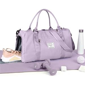 HYC00 Borsone Palestra Donna Uomo Borsa Sportiva con Scomparto Scarpe Borsone da Viaggio Sports Gym Bag Grande Borse da Palestra Piscina Donna Fitness Weekend Duffel Bag Borsa per Ospedale,Viola