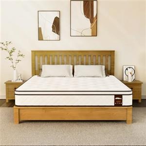 wowttrelax Materasso 90x190 24 cm, Materasso Singolo di Media Rigidità, Memory Foam e Molle, Tessuto Antibatterico e Traspirante, Ortopedico, con 7 Zone di Supporto