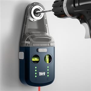 Tyrry Livella Laser 4 in 1 con Livella a Bolla, Raccogli Polvere per Trapano, Supporto da Parete e Ventosa Elettronica a Vuoto, Strumento per Appendere Quadri, Dipingere e Ristrutturazioni Domestiche
