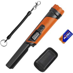 DR.ÖTEK Pinpointer Metal Detector, Portatile Pointer Palmare, Impermeabile IP68, LCD Display, Innovativa Cancellazione delle Interferenze, Maggiore Sensibilità, 3 Modalità di Allarme, Arancione