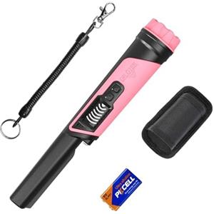 DR.ÖTEK Pinpointer Metal Detector, Portatile Pointer Palmare, Impermeabile IP68, LCD Display, Innovativa Funzione di Cancellazione delle Interferenze, Maggiore Sensibilità, 3 Modalità di Allarme, Rosa
