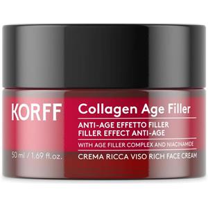 Korff Collagen Age Filler Crema Ricca Viso Antirughe 50ml - Trattamento Anti-Età con Collagene Marino e Vitamina PP