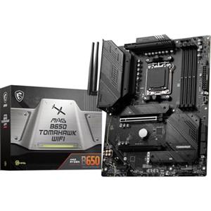 MSI MAG B650 Tomahawk - Scheda madre da gioco WiFi (processori AMD Ryzen serie 9000/8000/7000, AM5, DDR5, PCIe 4.0, M.2, SATA 6Gb/s, USB 3.2 Gen 2, HDMI/DP, Wi-Fi 6E, Bluetooth 5.3, 2.5Gbps LAN, ATX)