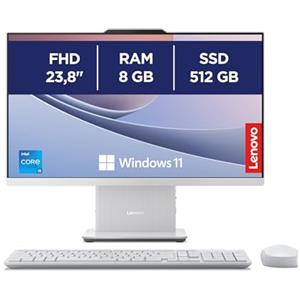 Lenovo IdeaCentre Computer desktop All-In-One, Display 24 FHD, Intel Core i5-13420H, 512GB SSD, RAM 8GB, Base ricarica smartphone wireless, Speakers, WiFi 6, Windows 11 H, Tastiera + Mouse Wireless