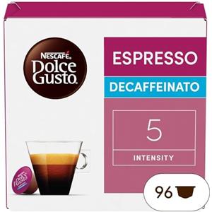 NESCAFÉ DOLCE GUSTO NESCAFÉ DOLCE GUSTO Espresso Decaffeinato Caffè, 6 Confezioni da 16 Capsule (96 Capsule Compatibili Nescafé Dolce Gusto)