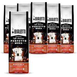 Bialetti Perfetto Moka Caffè Macinato, 1.5 Kg, Gusto Nocciola - 6 x 250 g