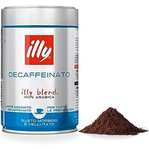 illy Caffè macinato per espresso Tostato DECAFFEINATO, Barattolo da 250 grammi