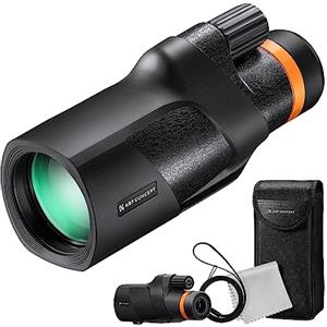 K&F Concept Telescopio Monoculare 12 * 50, HD BAK4, Monocolo Portatile Impermeabile IP66 con Interfaccia Arca, Canocchiale Monoculare per Bird Watching, Caccia, Viaggio, Concerto, Nero