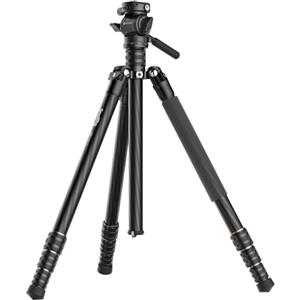 SMALLRIG CT150 Kit treppiede Video da Viaggio, Treppiede Monopiede per Videocamera da 61,8'' con Testa Video Pan Tilt, Rotazione a 360° e inclinazione a 90°/-70°, carico massimo 3 kg/6,6 libbre - 4937