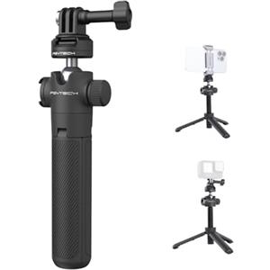 PGYTECH CapLock Treppiede con asta di prolunga per OSMO Action 5 Pro/4/3/Pocket 3/2, per Gopro 13/12/11/10, per Insta360 Ace Pro 2/ONE RS/R/X3, con adattatore per filettatura da 1/4