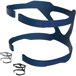 Hersvin - Copricapo Universale CPAP Fascia, Regolabili Ricambio, Buona Elasticità per La Maggior Parte della Maschera Nasale, Maschera Facciale Integrale per Respironics Resmed Resmart (Blu)
