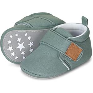 Sterntaler Scarpine Primi Passi per Neonati, Mocassino Basso Unisex-Bimbi 0-24, Verde, 22 EU