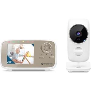 Motorola Nursery VM483 Baby Monitor con Camera 2.8 pollici, Parent Unit, Infrarossi, Zoom Digitale, Funzione Talk-Back, Video Baby Monitor